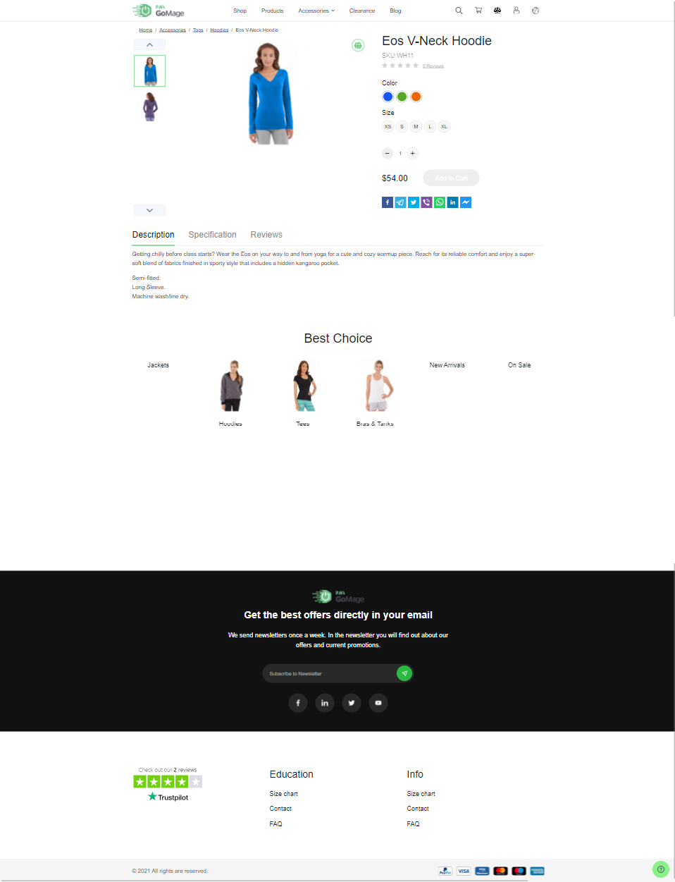 product page