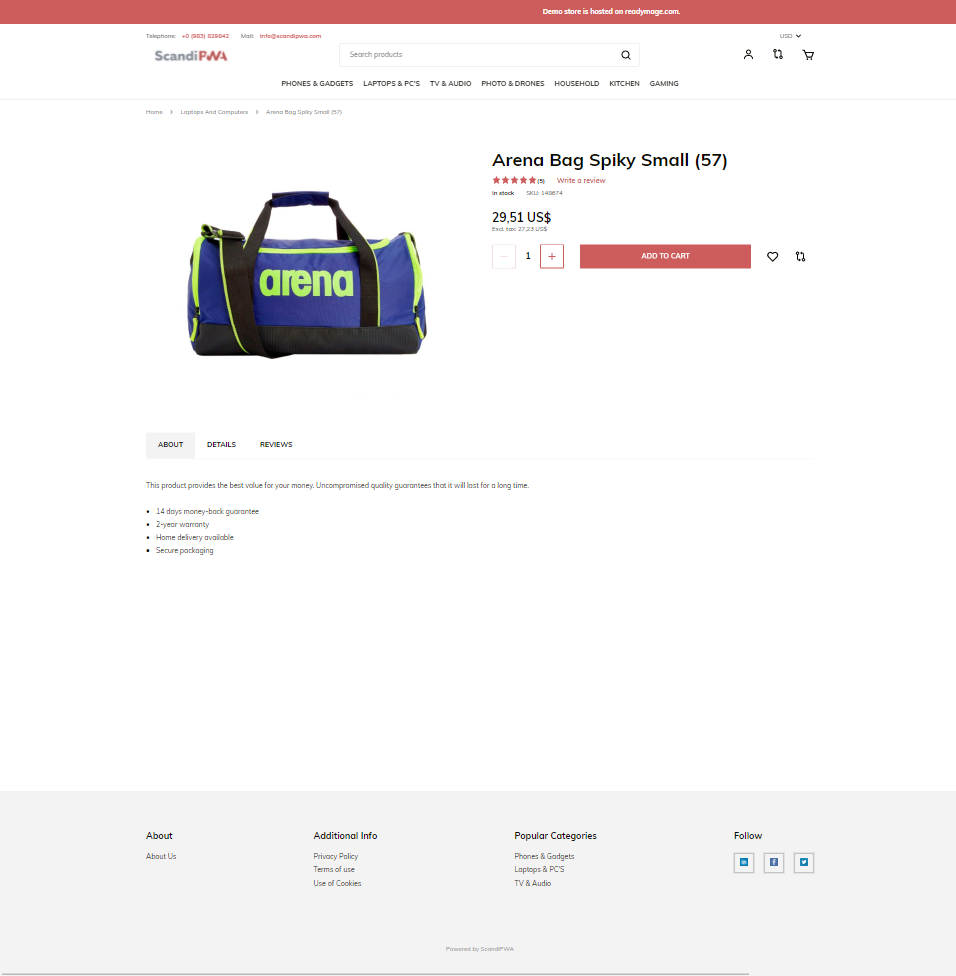 product page